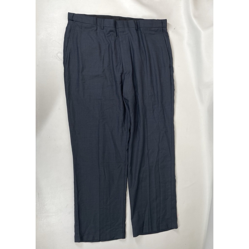Haggar Expandable Waistband Wrinkle Free Pants Mens 38x30 Blue NWT‎
